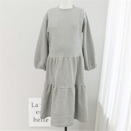  심쿵 기모 수유원피스_그레이 임산부복 겨울 만삭옷 (39,600원)