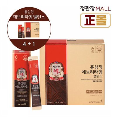  [쿠팡 특가] 279,000원 (28% 할인) 정관장 (본사4+1) 홍삼정 에브리타임 밸런스 10ml*30포