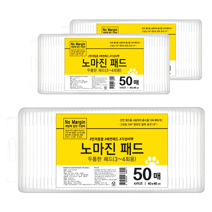   노마진 애견 배변패드 두툼형 플로랄향 3개 