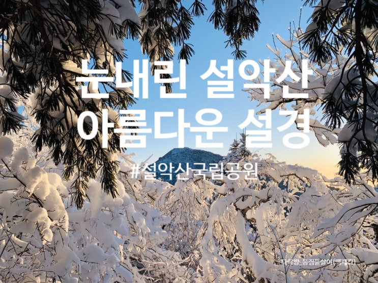  눈 내린 설악산의 아름다운 설경