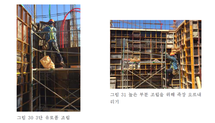 형틀목수의 작업 실태(노동강도 현장 관찰) 형틀목수의 작업 실태(노동강도 현장 관찰)