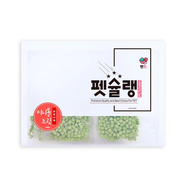  [반려동물용품]  펫슐랭 미니볼 트릿 강아지 간식 혼합야채맛 1개 애완동물