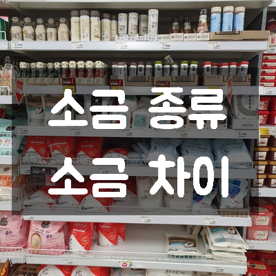  천일염, 꽃소금, 구운 소금, 맛소금 등 소금종류 및 차이