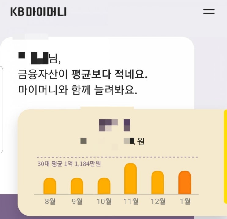 30대 평균 금융자산(KB금융)