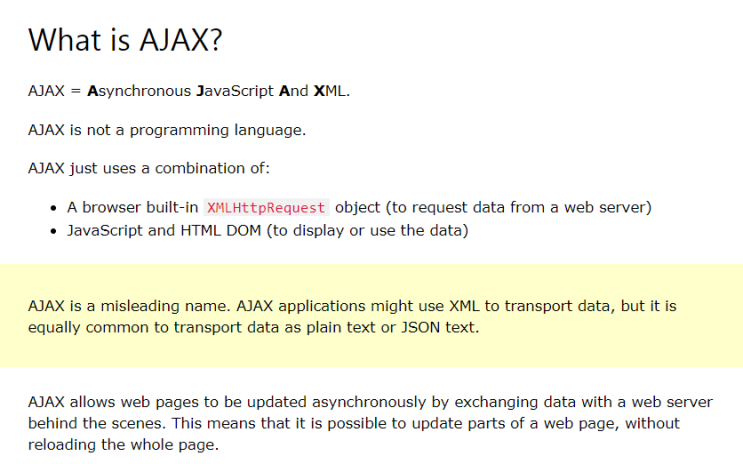  AJAX(Asynchronous JavaScript + XML)