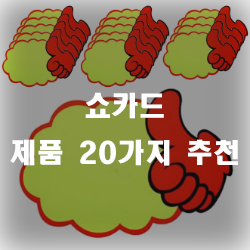  쇼카드 추천 제품 모음집입니다!