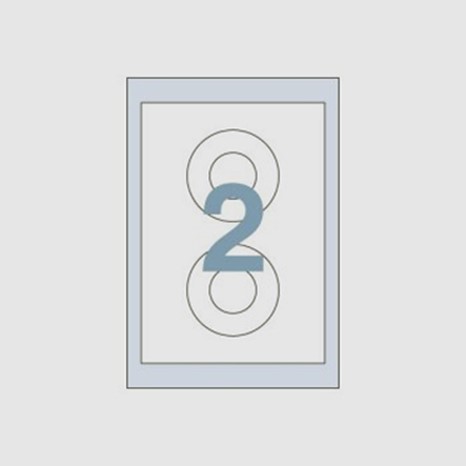  세모네모 라벨지 100매 C-3011 (2칸 지름114) (20,000원)