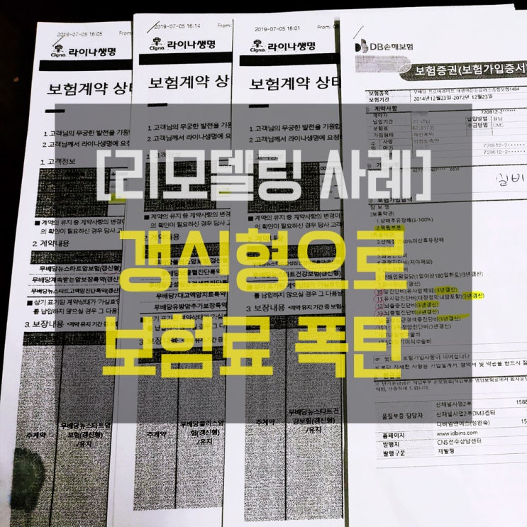  [리모델링 사례] 갱신형으로 보험료 폭탄 맞다