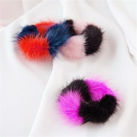  P7024 밍크퍼 컬러믹스 머리끈(3color) (14,800원)