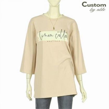  [한정수량/하프단독][CUSTOMABLE]코튼 미니멀 롱 티셔츠_C1908TS185C (13,900원)
