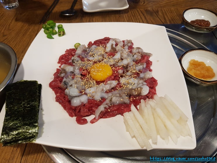  (연수역 맛집) 인천 연수동 육회탕탕이 맛집 - 날로먹는육회포차