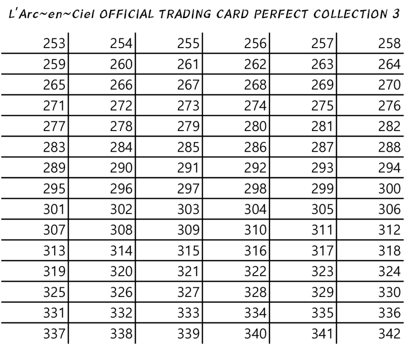 L'Arc~en~Ciel OFFICIAL TRADING CARD PERFECT COLLECTION : 네이버 블로그