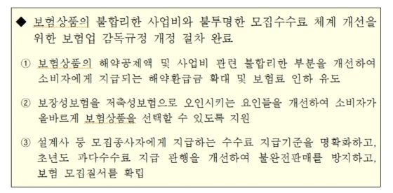 보험설계사 계약 첫해 모집수수료, 보험료 초과 못한다 보험설계사 계약 첫해 모집수수료, 보험료 초과 못한다
