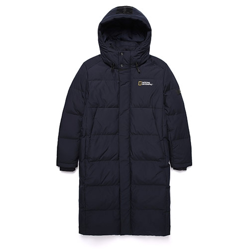  [상품정보] 내셔널지오그래픽 카이만 3 구스 다운 벤치 롱패딩 점퍼 DEEP SEA NAVY N194UDW890167 턴잇업 다운패딩점퍼 