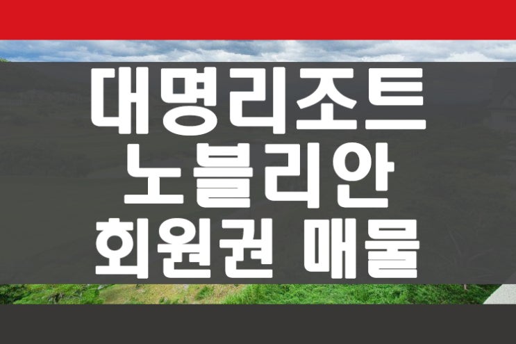 대명 소노호텔&리조트 노블리안골드 무기명 회원권 급매물 회원권거래소