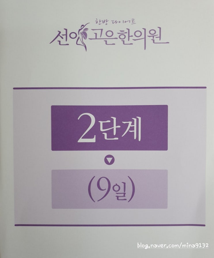 선이고은한의원 2달째 2단계(9일)