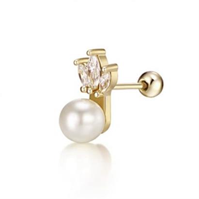  14K 왕관 진주 피어싱 (gold pin) C24PGP024 (49,000원)