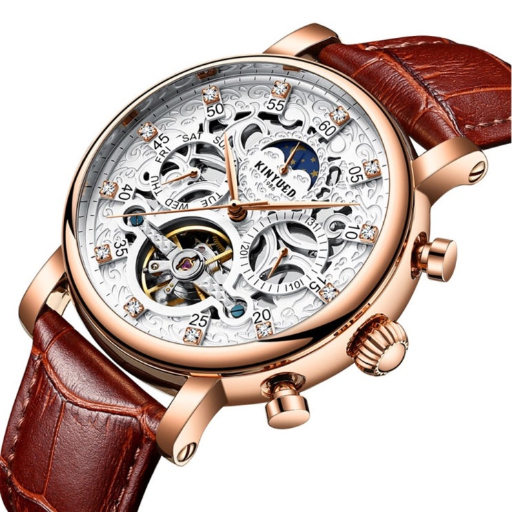 [남자명품시계]  KINYUED 남자시계 남성시계 손목시계 명품시계 오토매틱 스켈레톤 시계 BABAZON J026  강력 추천 합니다!