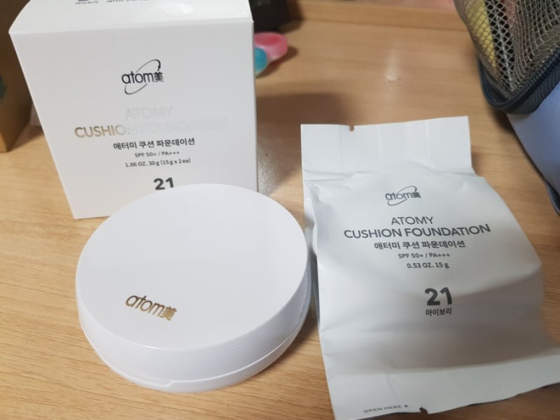 촉촉하게 광나는 애터미 '쿠션파운데이션' 21호 후기