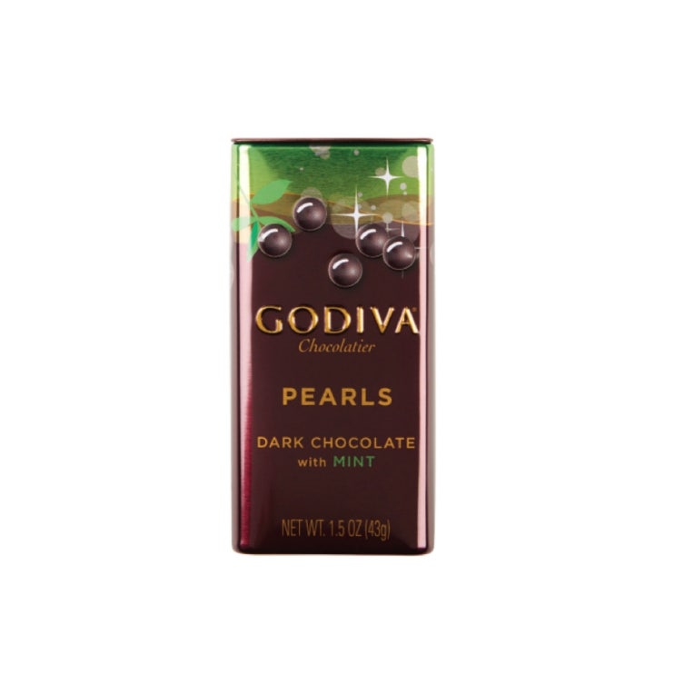 [고디바]  고디바 GODIVA Dark Chocolate with Mint Pearls 펄 민트 다크초콜릿 43g x 6팩  강력 추천 합니다!