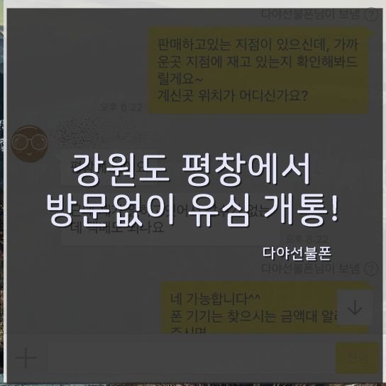  강원도 평창에서 방문없이 유심개통!