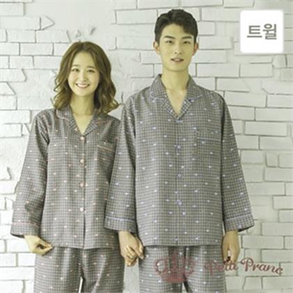  [쁘띠쁘랑] 러블리 세미 트윌 커플 9부 잠옷 (GD03918C) (74,160원)