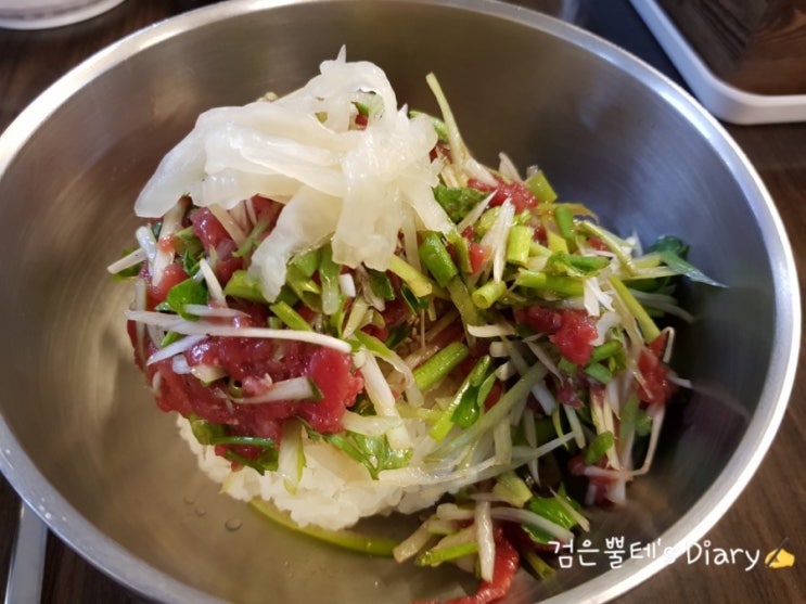 [송파 잠실] 육회비빔밥이 맛있는 장미상가 '한뭉티기'