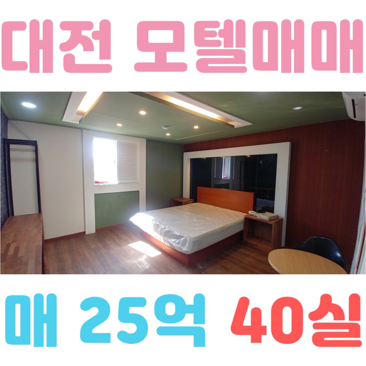  투자금 3억, 수익률 연 27% 대전 모텔매매
