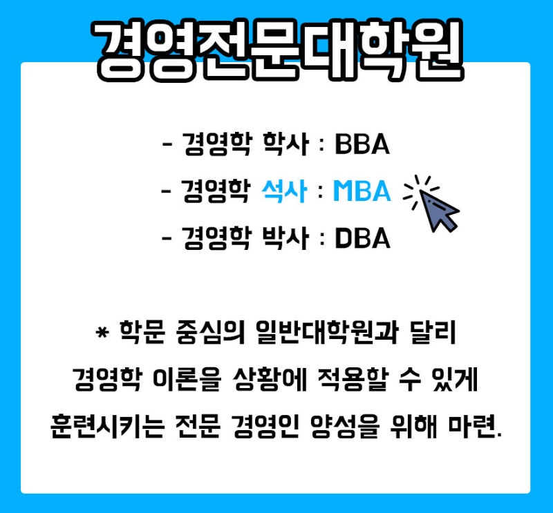 직장인 MBA 경영대학원 준비를 온라인으로