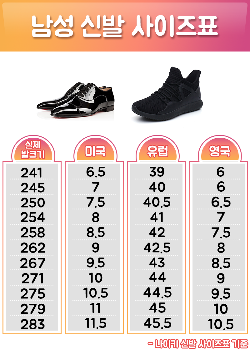 미국 신발 사이즈표 한눈에 체크하기 (+ 나이키/골든구스/지미추 사이즈) : 네이버 블로그 미국 신발 사이즈표 한눈에 체크하기 (+ 나이키/골든구스/지미추 사이즈) : 네이버 블로그