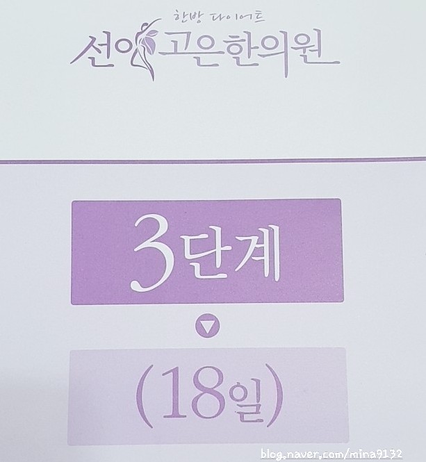 선이고은한의원 2달째 3단계(18일)