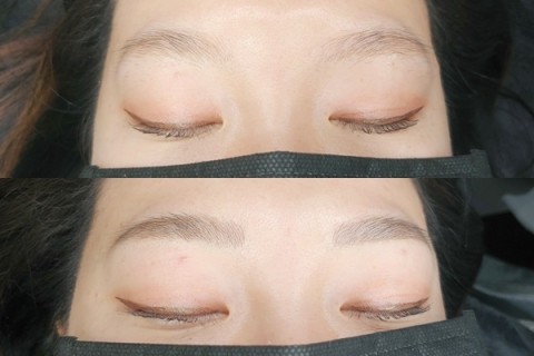  3D자연눈썹문신 정말 자연스러운 눈썹!친구와 13만원에 리터치까지~!