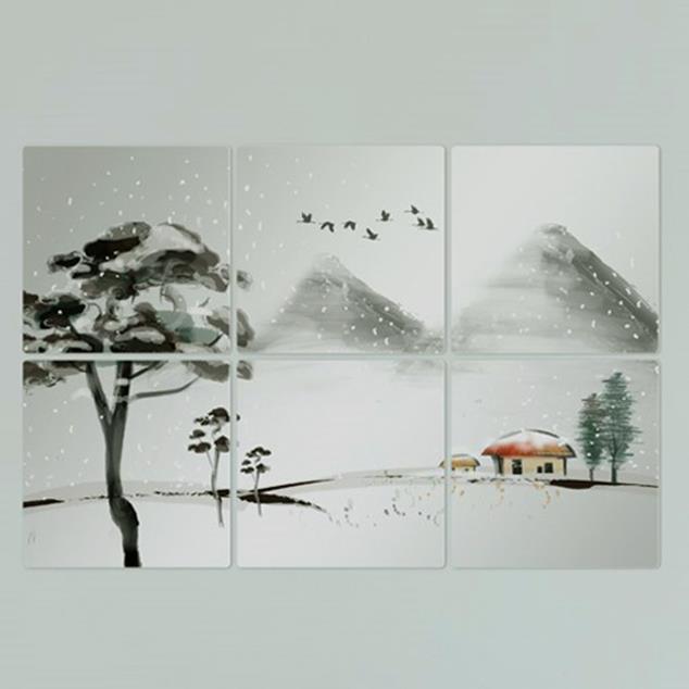  멀티액자_눈이내리는오두막집[무료배송] (35,720원)