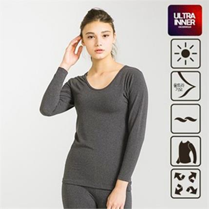  여성 울트라 초극세사 기모내의 상하 (멜란사차콜) (14,900원)