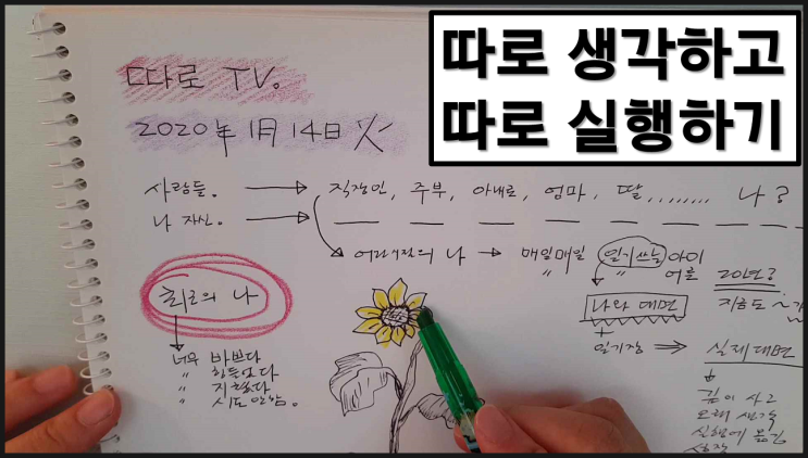  따로, 왜 자신과의 대면이 반드시 필요한가! + 해바라기 손그림