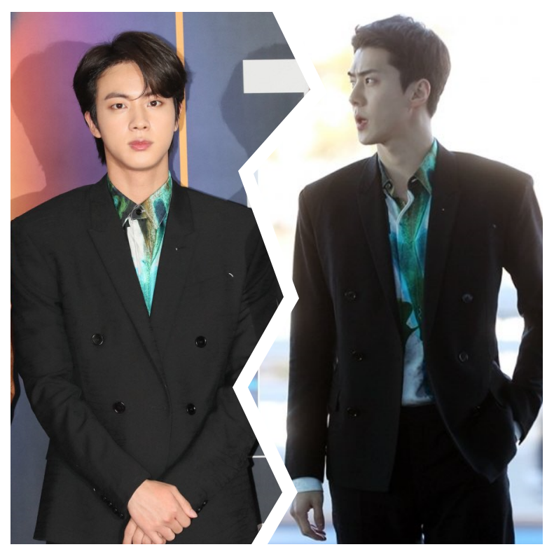 BTS Jin vs. EXO Sehun: Same Outfit, Different Vibes