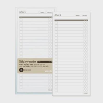  [후추통][볼로이] Goals 점착노트 (베이직사이즈)[볼로이] (2,000원)