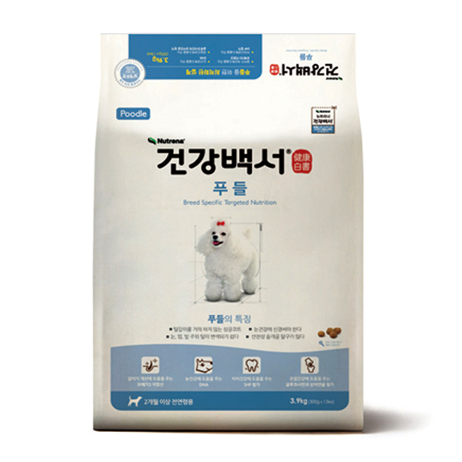  [상품정보] 건강백서 전연령 생선 푸들 애견사료 39kg 1개