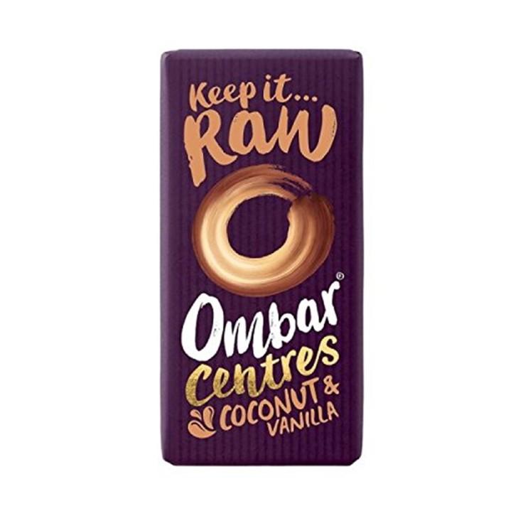 [생초콜릿]  Ombar Centres Coconut and Vanilla Raw Chocolate Bar 센터 코코넛과 바닐라 생 초콜릿 바 35g 4팩  강력 추천 합니다!