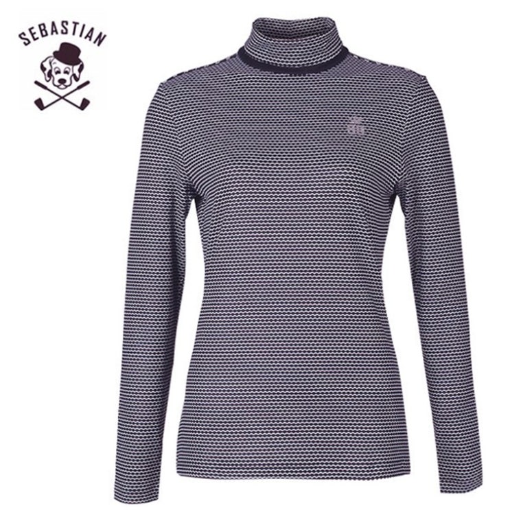  MARIO[세바스찬 골프] 물결 스트라이프 여성 하프넥 긴팔티셔츠/골프웨어_247737 (70,620원)