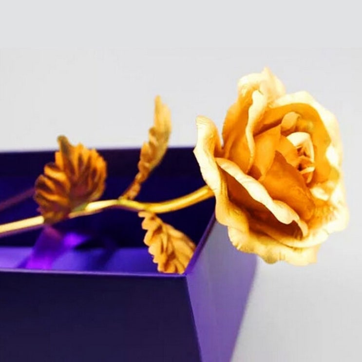 [발렌타인데이]  발렌타인 데이 선물 24 k 골드 도금 황금 장미 꽃 휴일 선물 웨딩 파티 장식 소매 상자 황색  강력 추천 합니다!