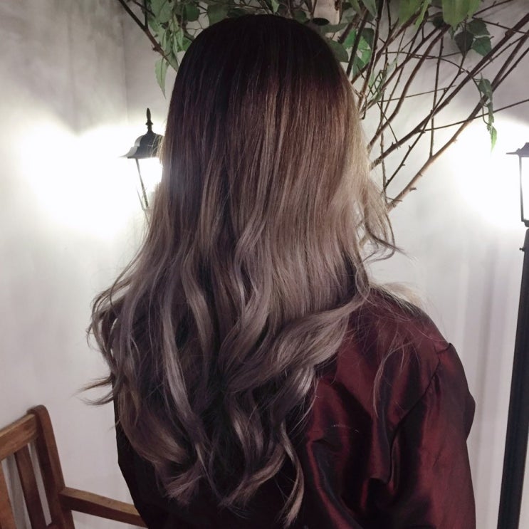  홍대 탈색 잘하는 미용실 까헤어, 머쉬룸블론드 컬러  hongdae hair salon ash violet grey color