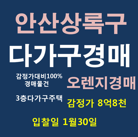  안산다가구 상록구 사동 법원경매정보 2018 타경 12981 수익형다가구경매