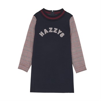  최저가확인  HAZZYS KIDS 여아 체크 소매 져지 원피스 HOF83NA58P NV 