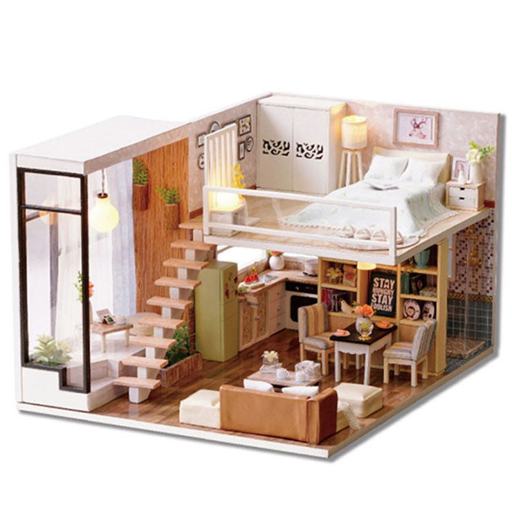  오늘의 할인추천!! 아디코 DIY 미니이처 하우스 키트 디럭스 하우스 혼합 색상  리뷰 정보