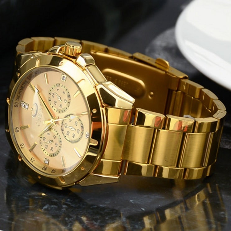 [남자명품시계]  디엔 남성시계 남자시계 손목시계 패션시계 골드 메탈 금장  강력 추천 합니다!
