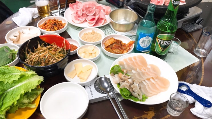  키조개와 함께 삼합이 맛있는 순천 조례동 대패삼겹살 맛집! 옛날삼겹살