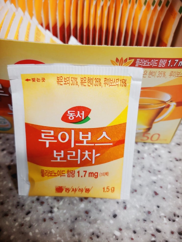 따뜻한 차 한잔! 루이보스 보리차(동서식품) 음용법/효능