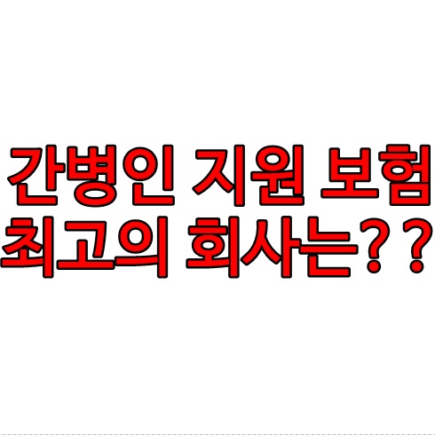  간병인 지원 보험 최고의 회사는 어디??