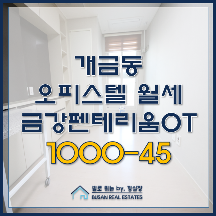  개금동 오피스텔 월세 금강펜테리움 OT